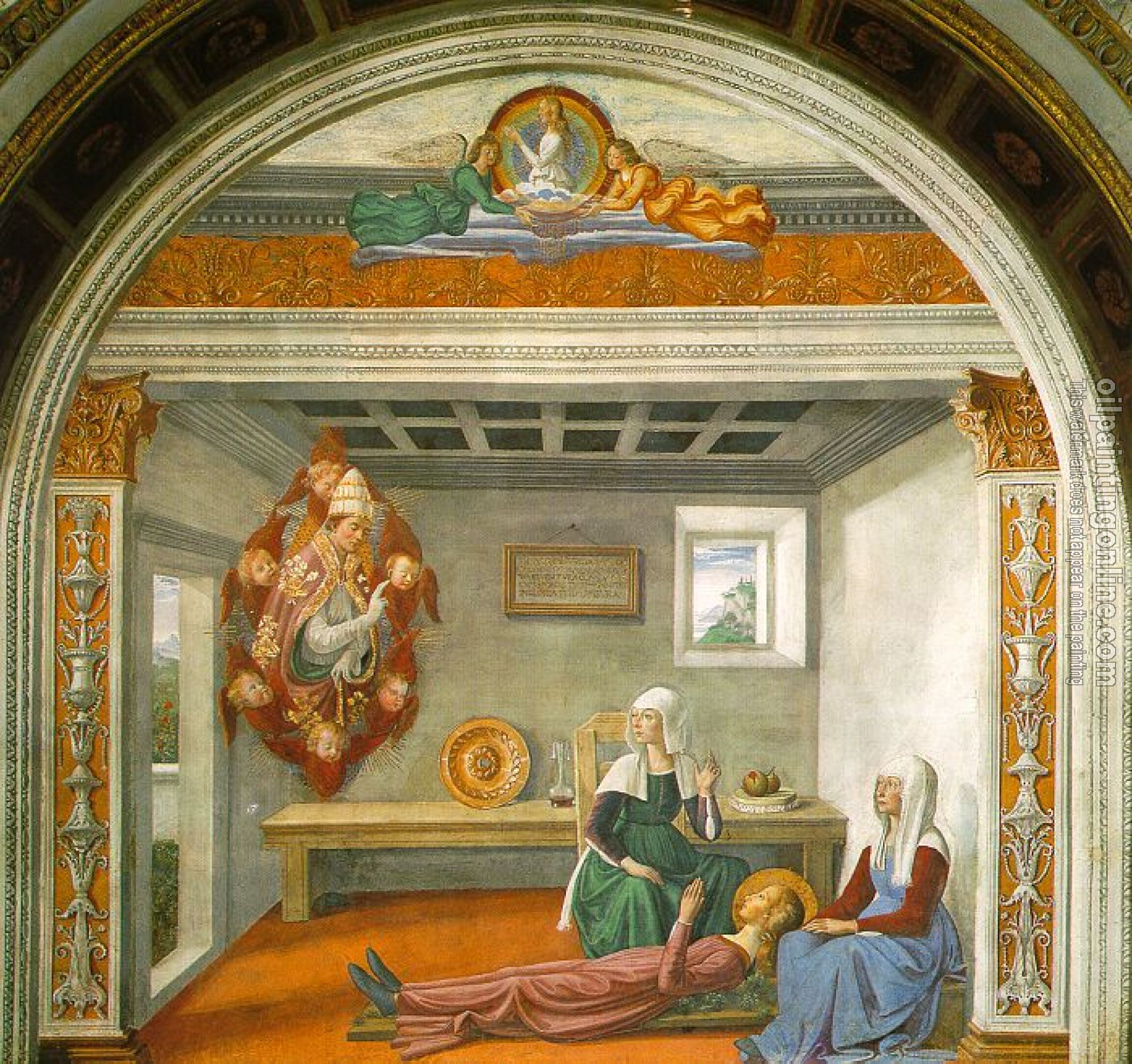 Ghirlandaio, Domenico - Announcement of Death to St Fina